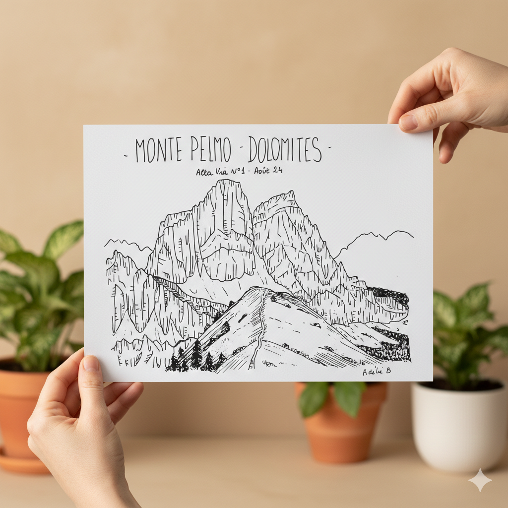 illustration monte pelmo, dolomites, italie illustration monte pelmo, dolomites, italie