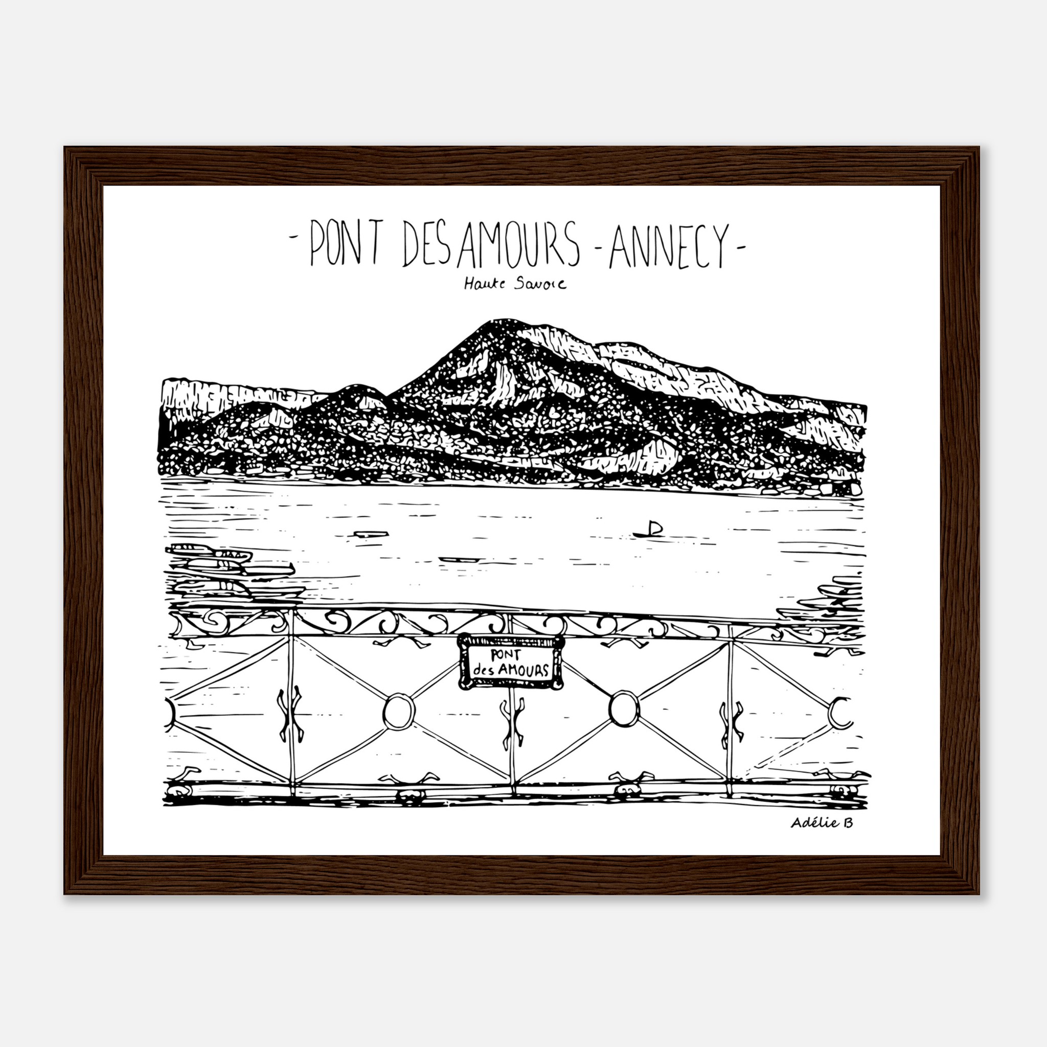 illustration encadrée pont des amours annecy 1ac58a8f-d9b3-4d47-8064-69105a5f1fa4