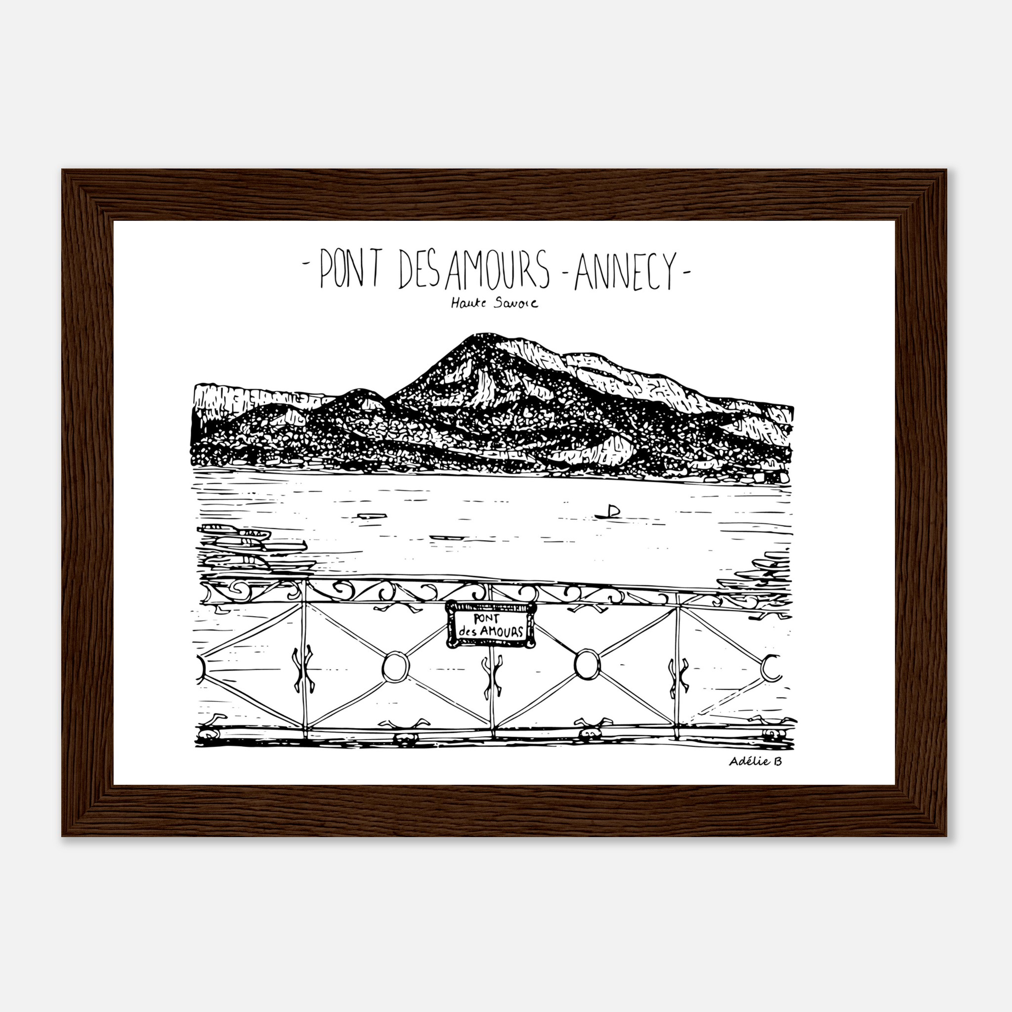 illustration encadrée pont des amours annecy 7bbbb3b5-d1f3-43b4-9555-7088a8455008