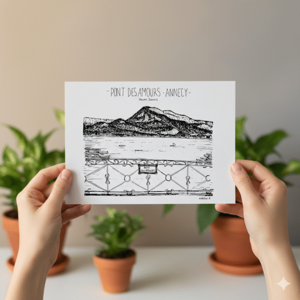 illustration pont des amours annecy