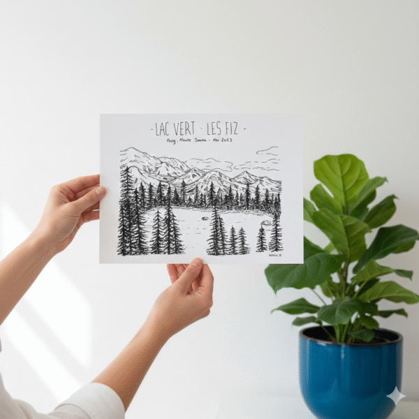 Home illustration lac vert les fiz