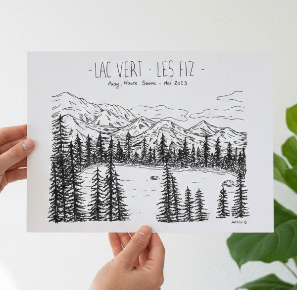 illustration lac vert les fiz