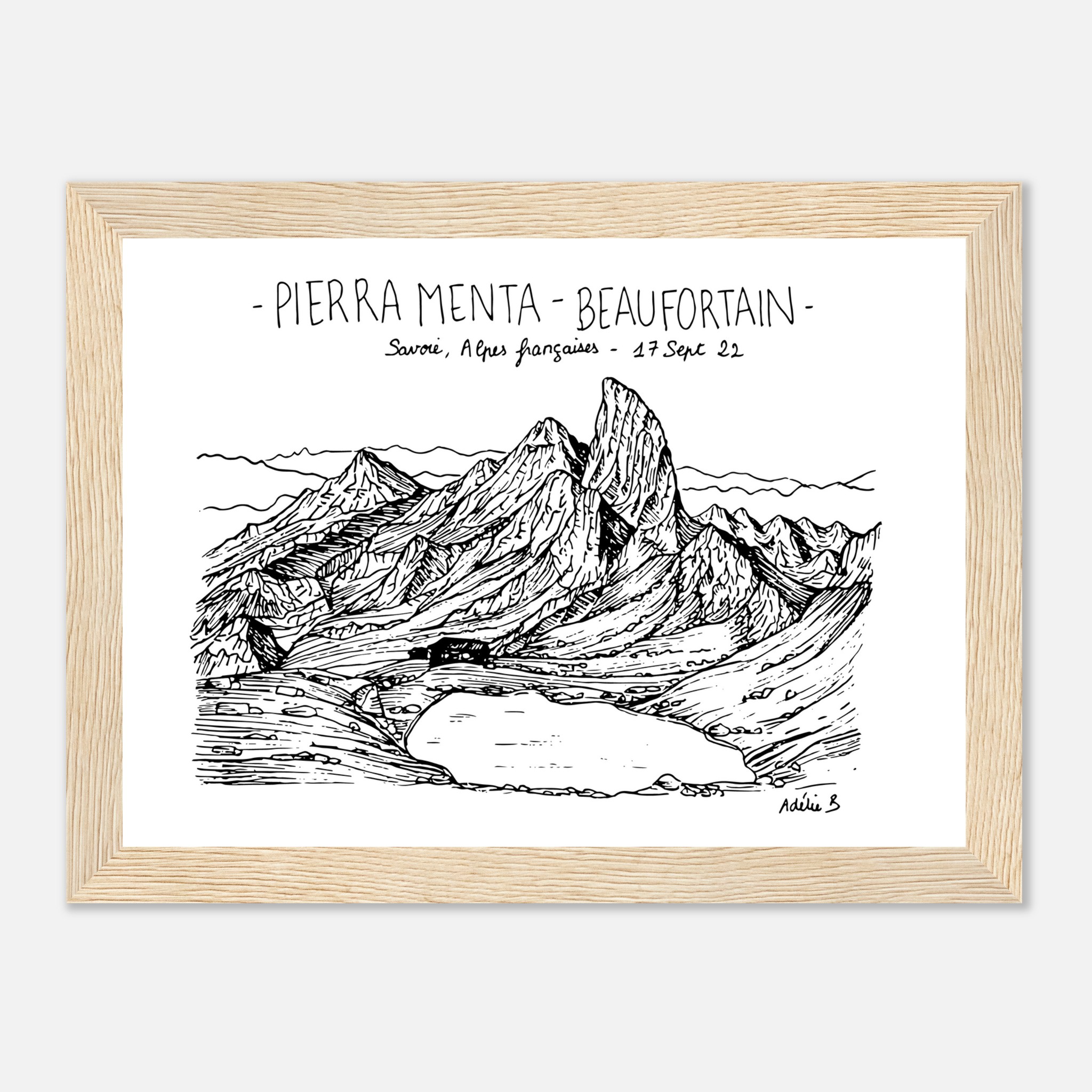 illustration encadrée pierre menta beaufortain c45f0435-1906-4d62-bbe2-0e4dc0fe4e64