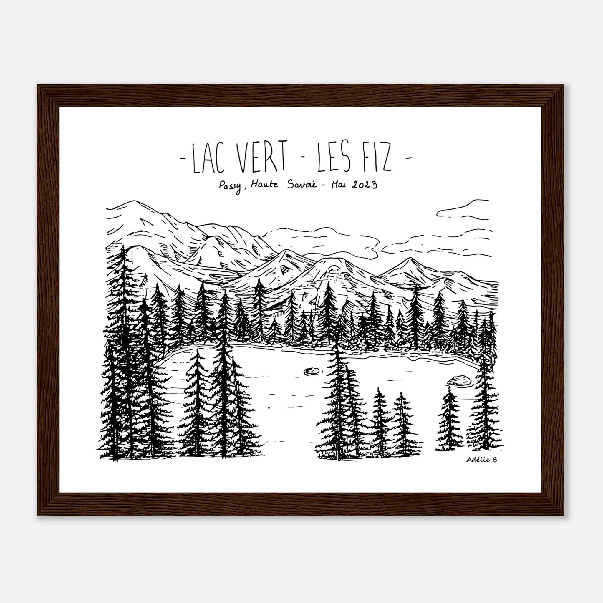 illustration encadrée lac vert les fiz c7cdbc66-05c7-4e8d-bf22-3da4e26f1c43