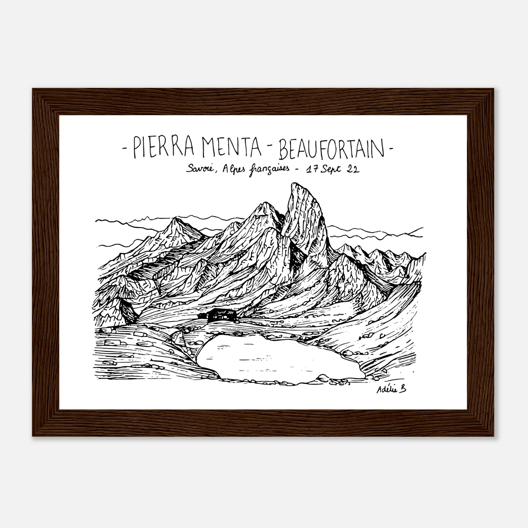 illustration encadrée pierre menta beaufortain cf5575aa-e4d6-48ad-b42a-b8f84907ab5e