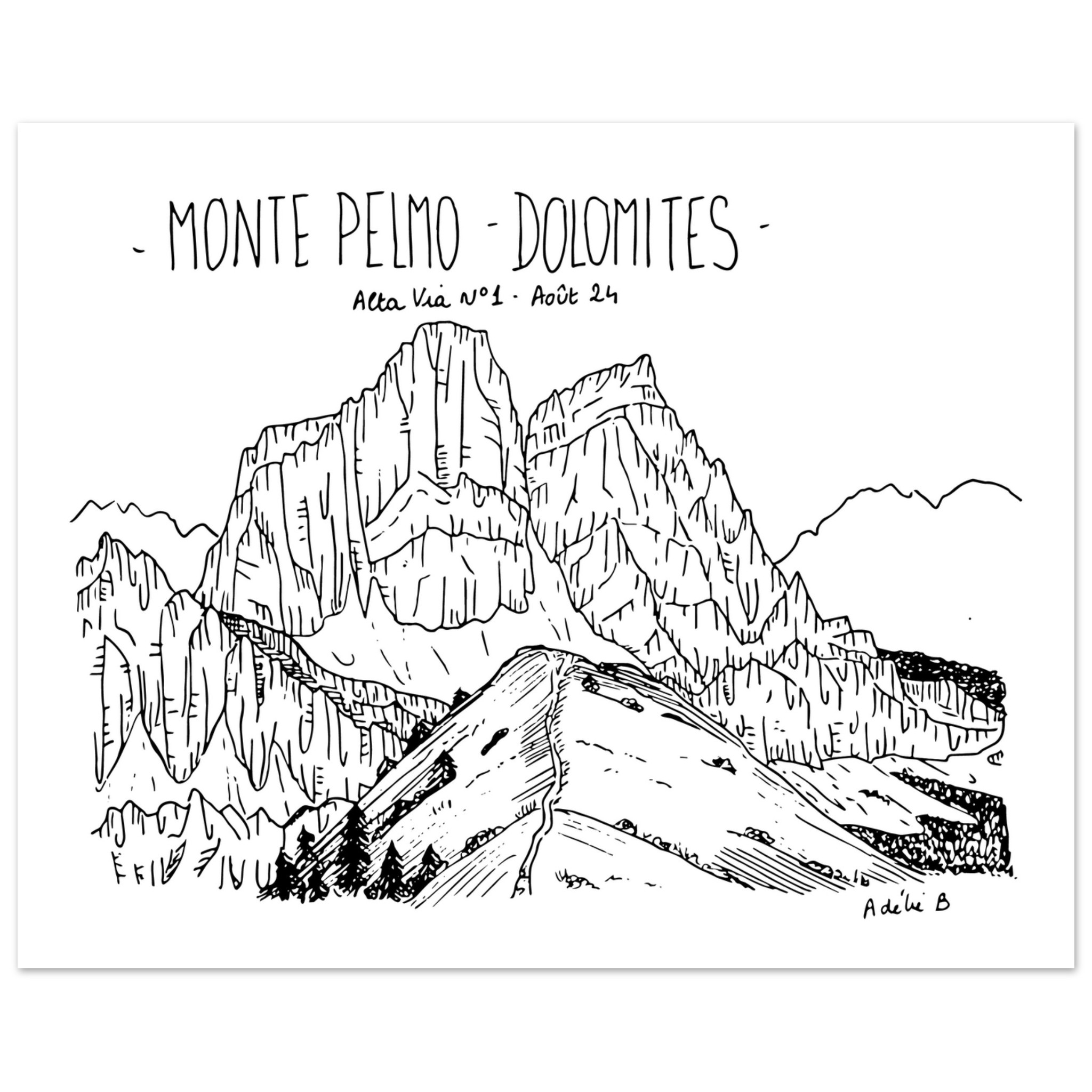 illustration monte pelmo, dolomites, italie da322658-7381-4387-aff1-a9bbaee46c81