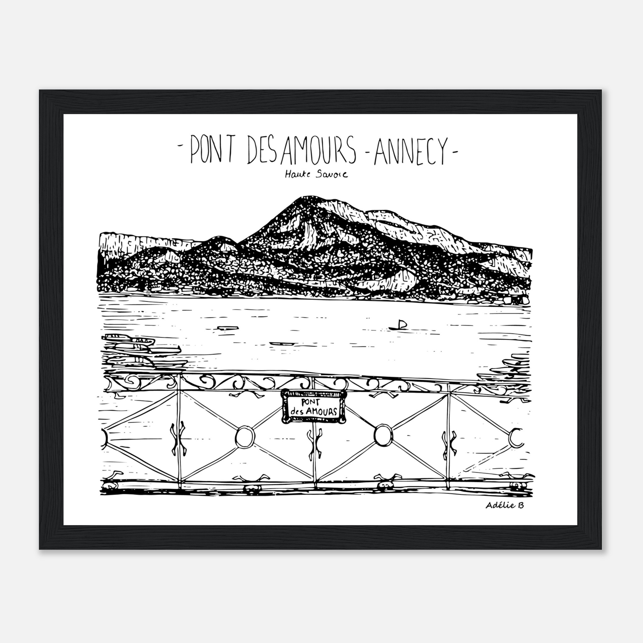 illustration encadrée pont des amours annecy e48b2725-7ae1-48cd-a149-15b3ee261aae