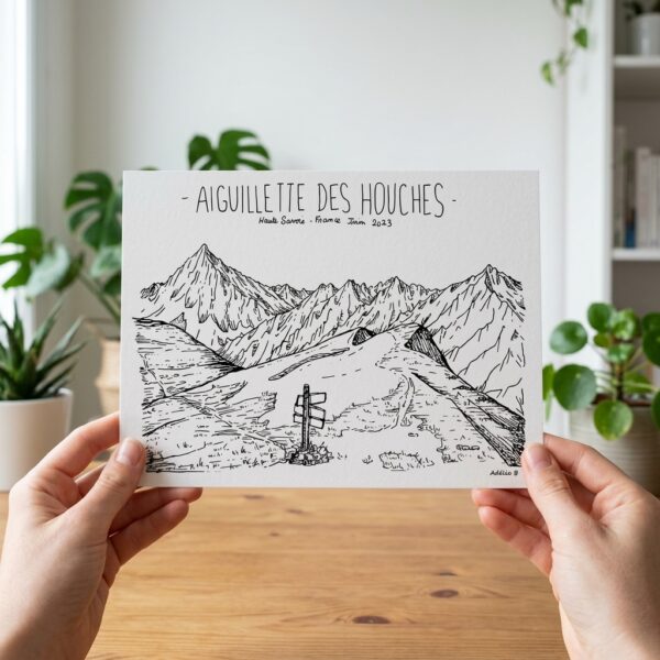 illustration aiguillette des houches, chamonix