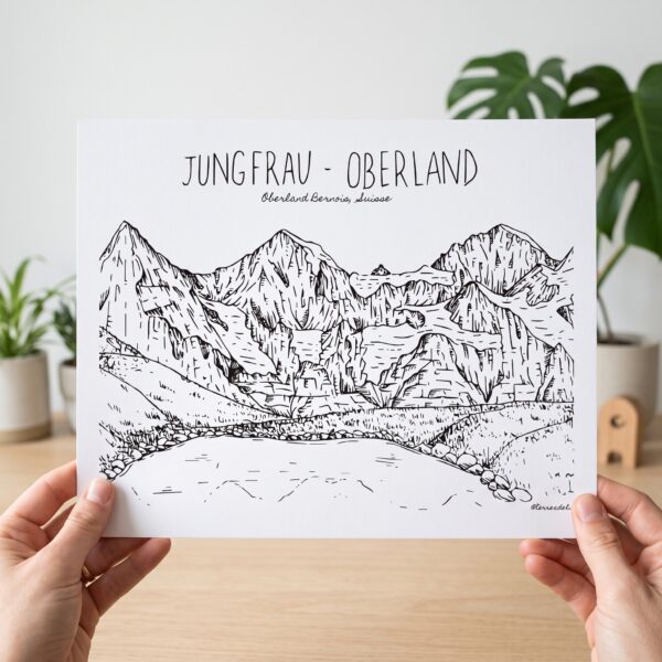 illustration jungfrau, oberland