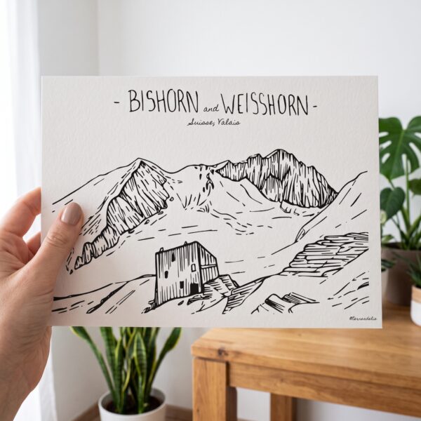illustration bishorn et weisshorn