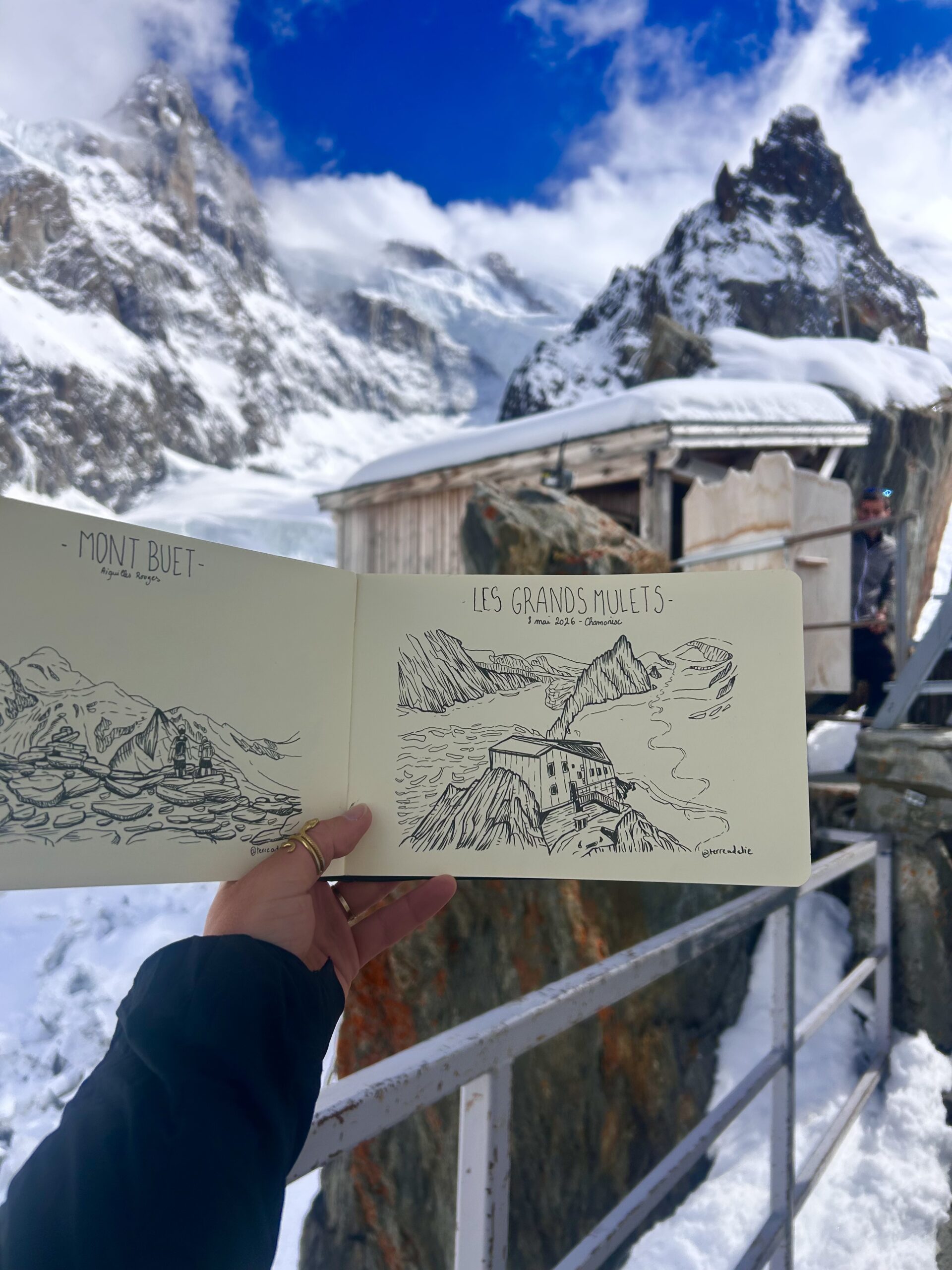 illustration refuge des grands mulets, chamonix illustration refuge des grands mulets, chamonix